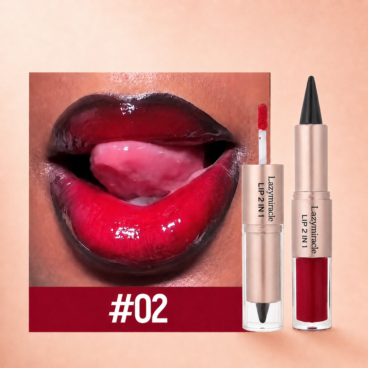 💋Lazymiracle™Dual-Ended Matte & Glossy Lip Set 💋