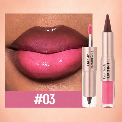 💋Lazymiracle™Dual-Ended Matte & Glossy Lip Set 💋