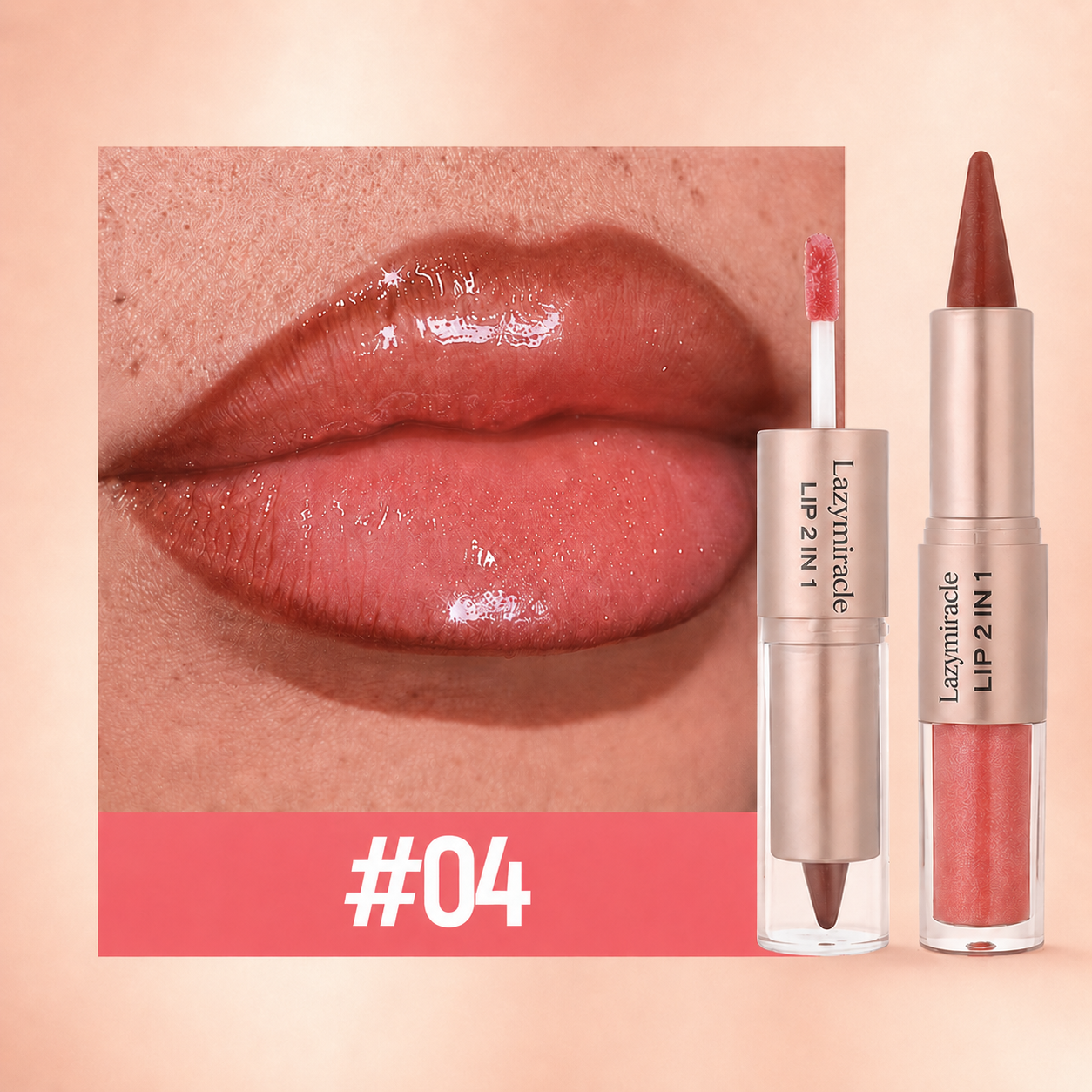 💋Lazymiracle™Dual-Ended Matte & Glossy Lip Set 💋