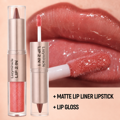 💋Lazymiracle™Dual-Ended Matte & Glossy Lip Set 💋