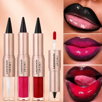 💋Lazymiracle™Dual-Ended Matte & Glossy Lip Set 💋