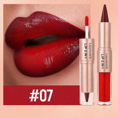 💋Lazymiracle™Dual-Ended Matte & Glossy Lip Set 💋