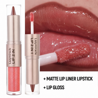 💋Lazymiracle™Dual-Ended Matte & Glossy Lip Set 💋