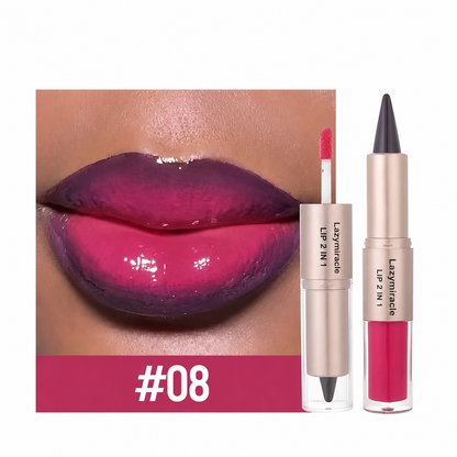 💋Lazymiracle™Dual-Ended Matte & Glossy Lip Set 💋