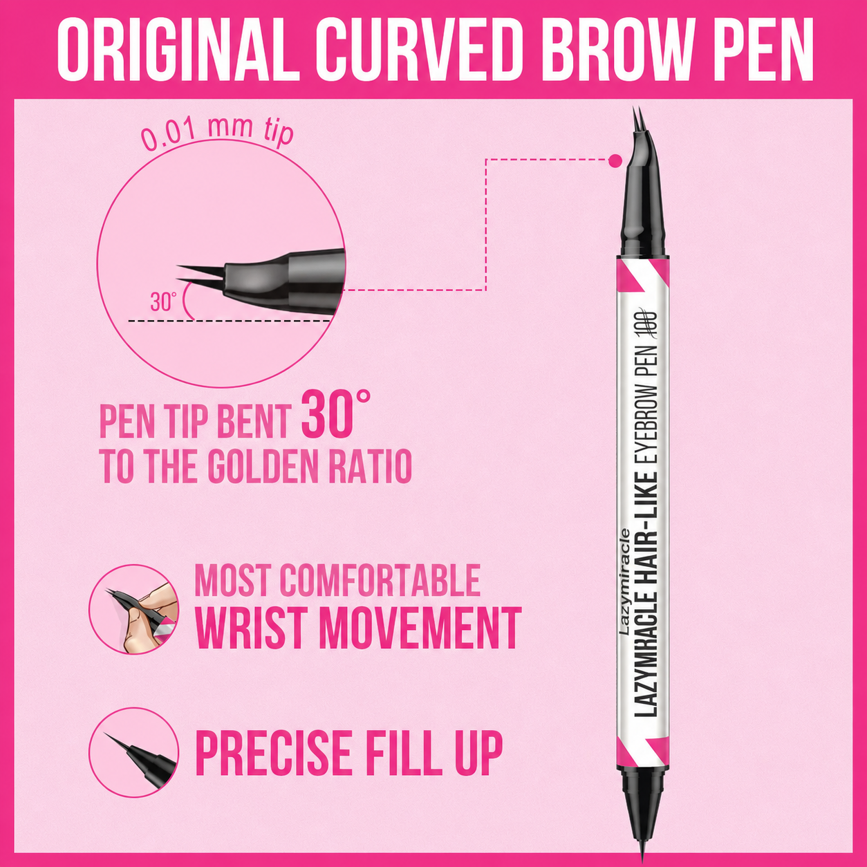 Lazymiracle™ 2-in-1 Waterproof Microblading Eyebrow Pen
