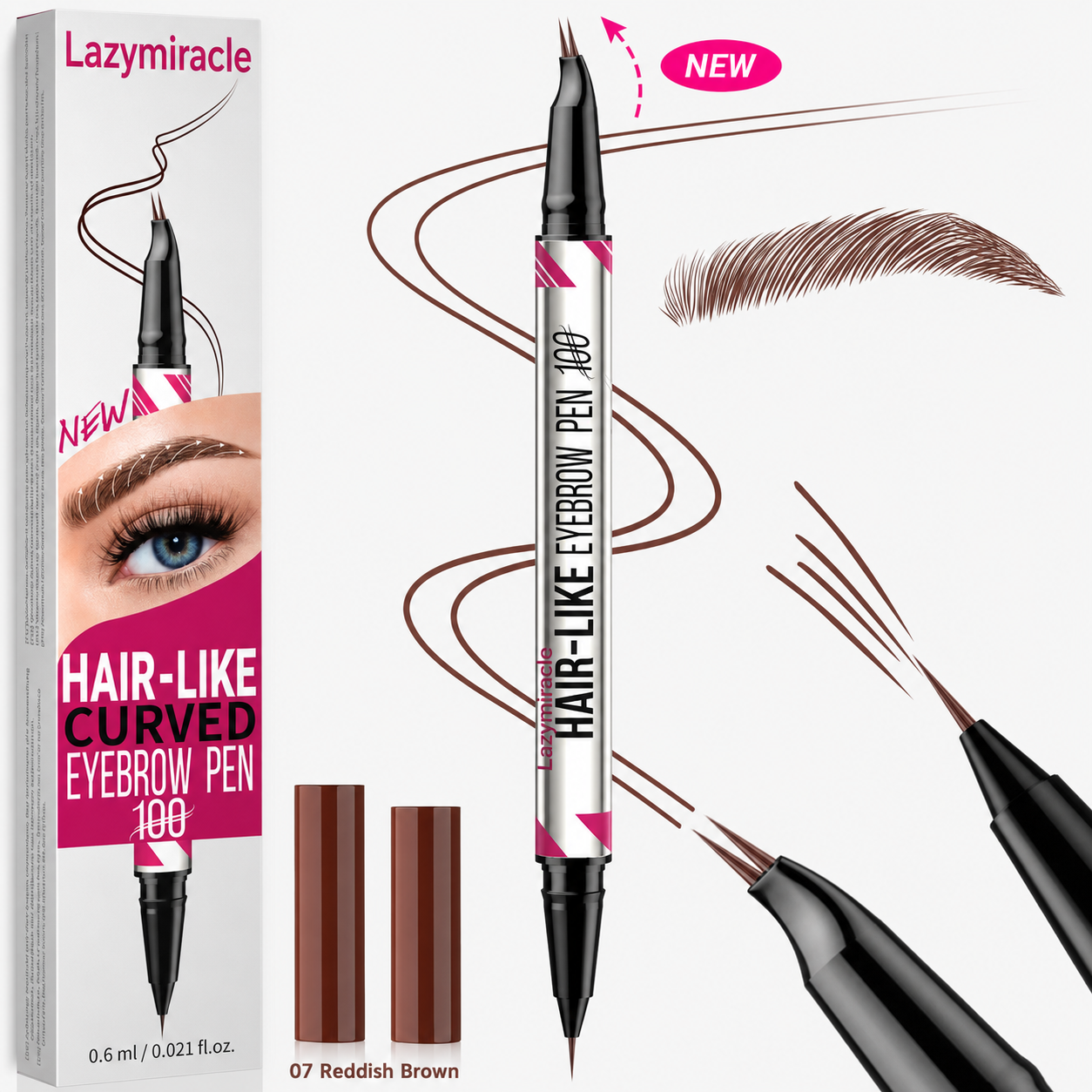 Lazymiracle™ 2-in-1 Waterproof Microblading Eyebrow Pen