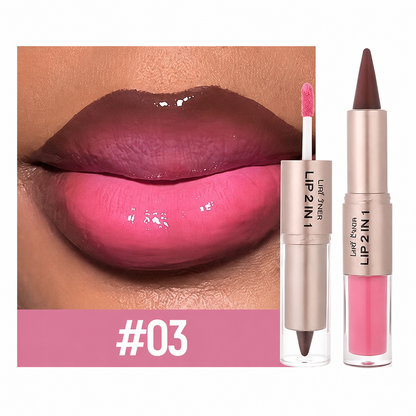 💋Lazymiracle™Dual-Ended Matte & Glossy Lip Set 💋