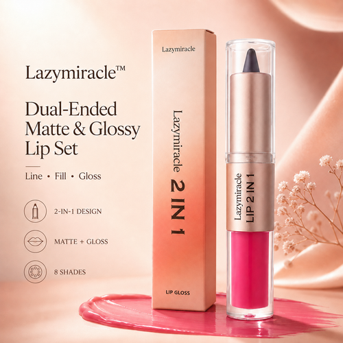 💋Lazymiracle™Dual-Ended Matte & Glossy Lip Set 💋