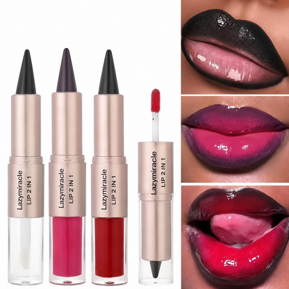 💋Lazymiracle™Dual-Ended Matte & Glossy Lip Set 💋