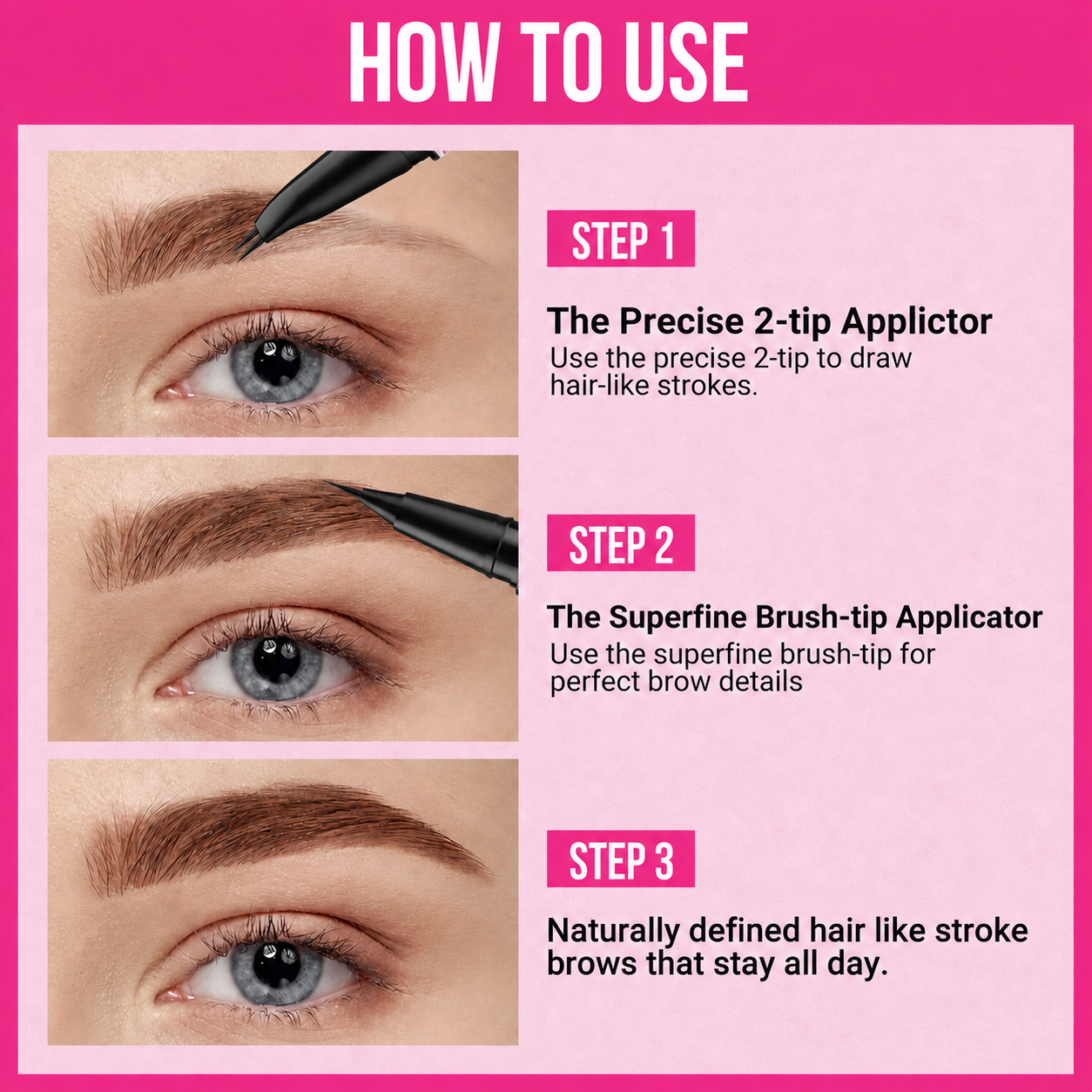 Lazymiracle™ 2-in-1 Waterproof Microblading Eyebrow Pen