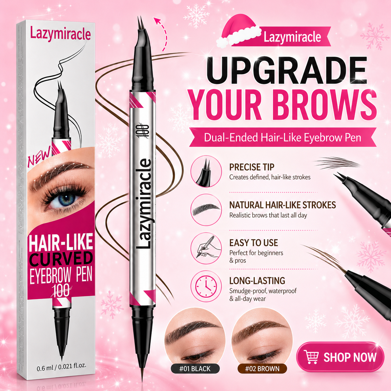 Lazymiracle™ 2-in-1 Waterproof Microblading Eyebrow Pen