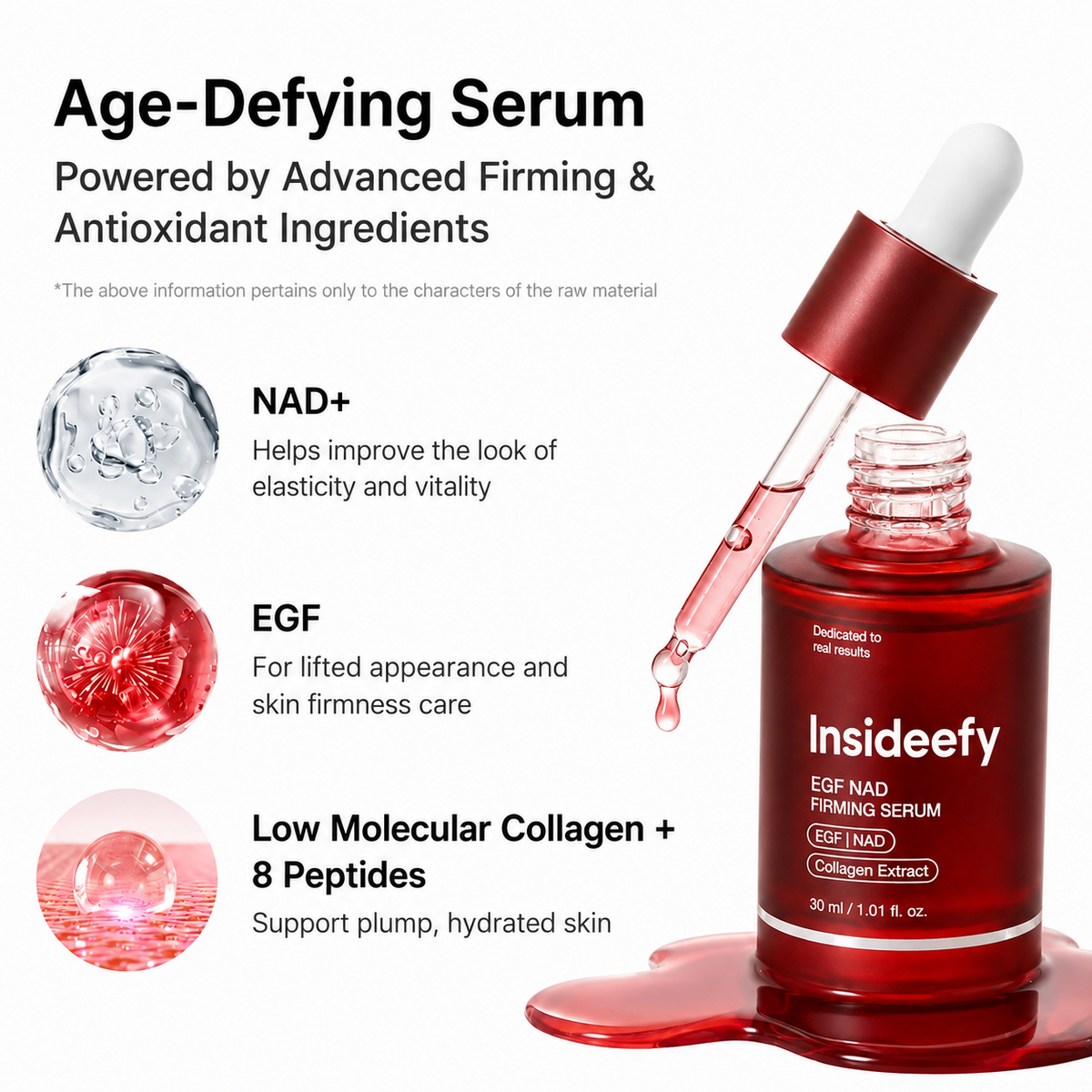 Insideefy EGF Firming Serum| Korean Skincare Visibly Smooth Fine Lines & Bring Back Plump Youthful Radiance
