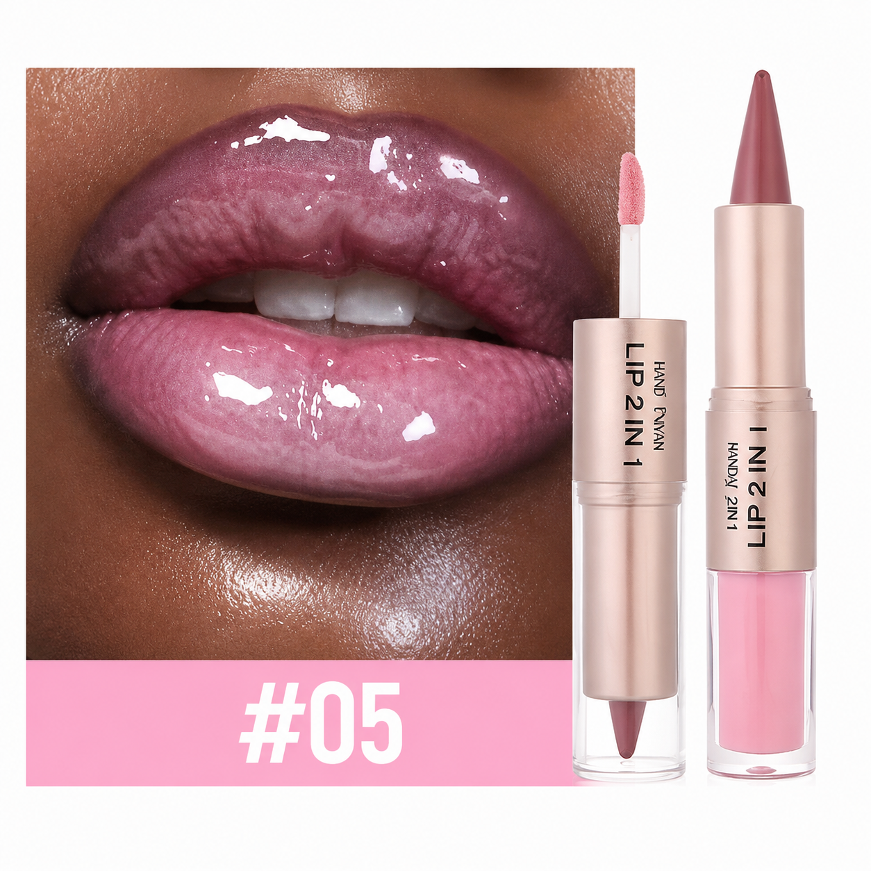 💋Lazymiracle™Dual-Ended Matte & Glossy Lip Set 💋