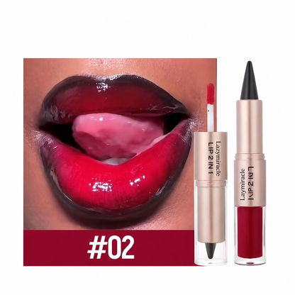 💋Lazymiracle™Dual-Ended Matte & Glossy Lip Set 💋