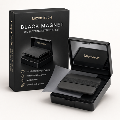 ✨Lazymiracle™  Black Magnet Oil Blotting Setting Sheets – 450 Sheets