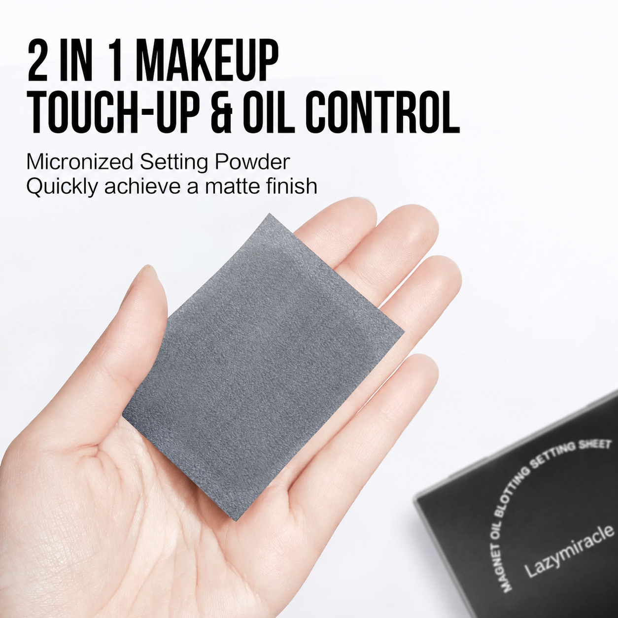 ✨Lazymiracle™  Black Magnet Oil Blotting Setting Sheets – 450 Sheets