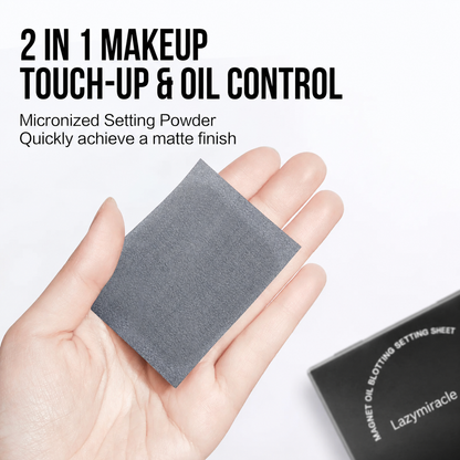✨Lazymiracle™  Black Magnet Oil Blotting Setting Sheets – 450 Sheets