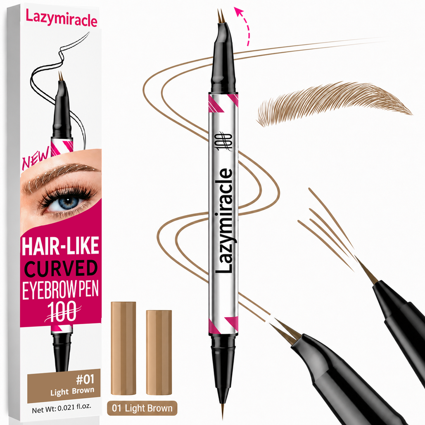 Lazymiracle™ 2-in-1 Waterproof Microblading Eyebrow Pen