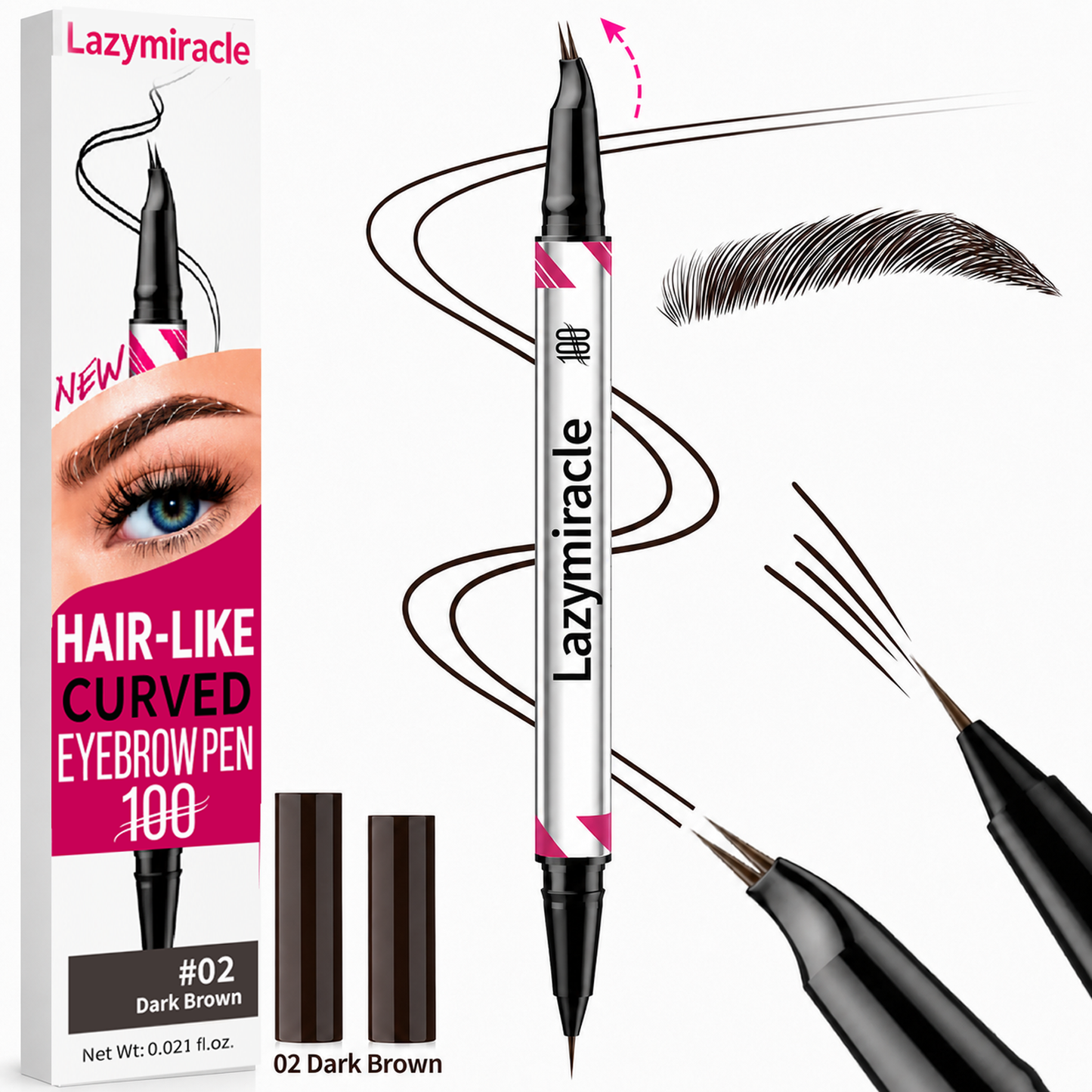 Lazymiracle™ 2-in-1 Waterproof Microblading Eyebrow Pen
