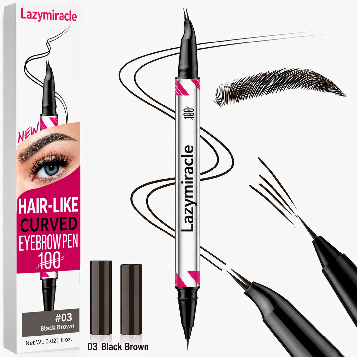 Lazymiracle™ 2-in-1 Waterproof Microblading Eyebrow Pen