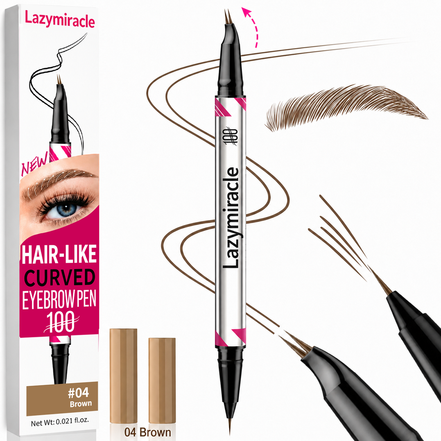 Lazymiracle™ 2-in-1 Waterproof Microblading Eyebrow Pen